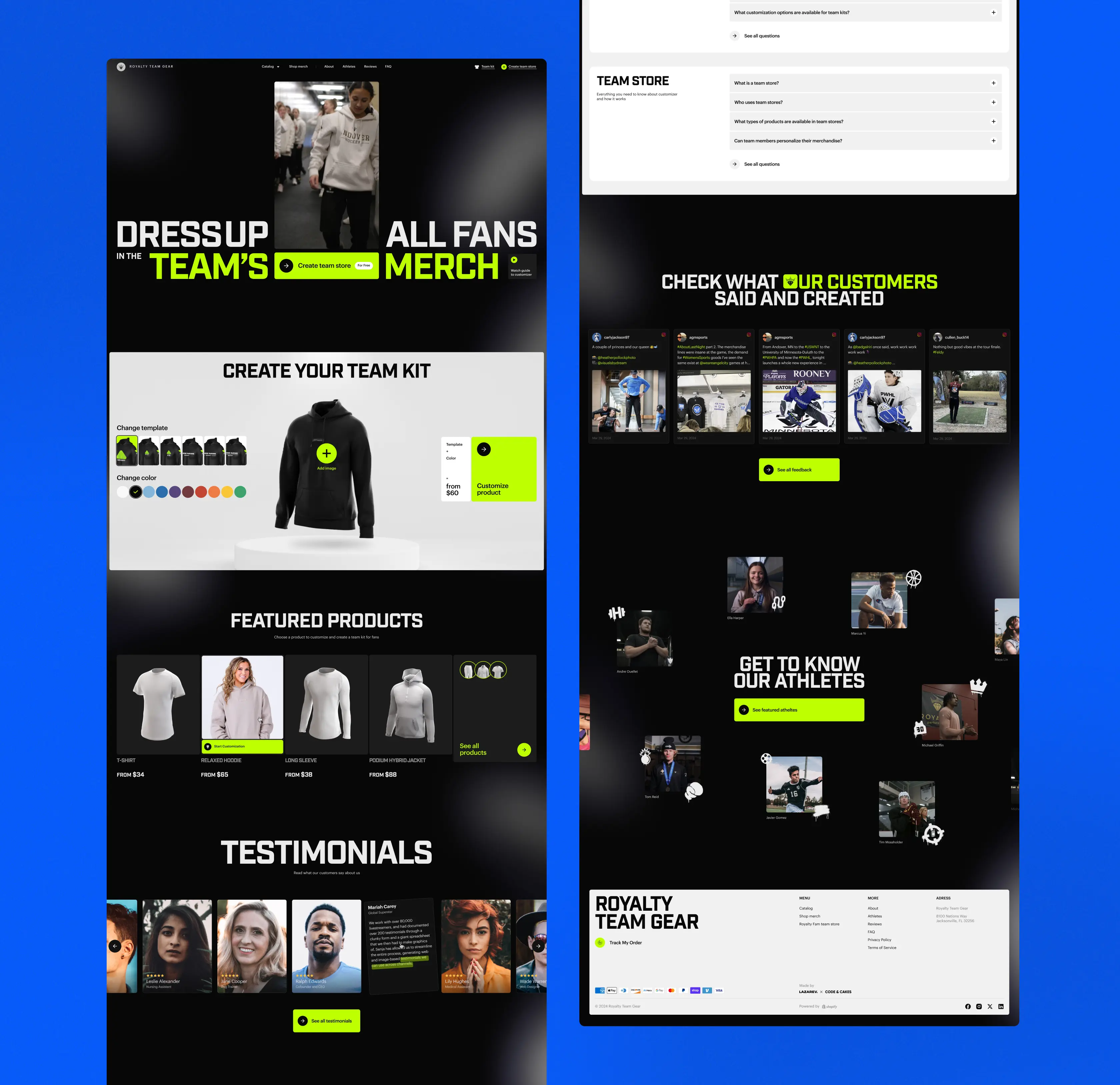 No-code merchandise creator interface