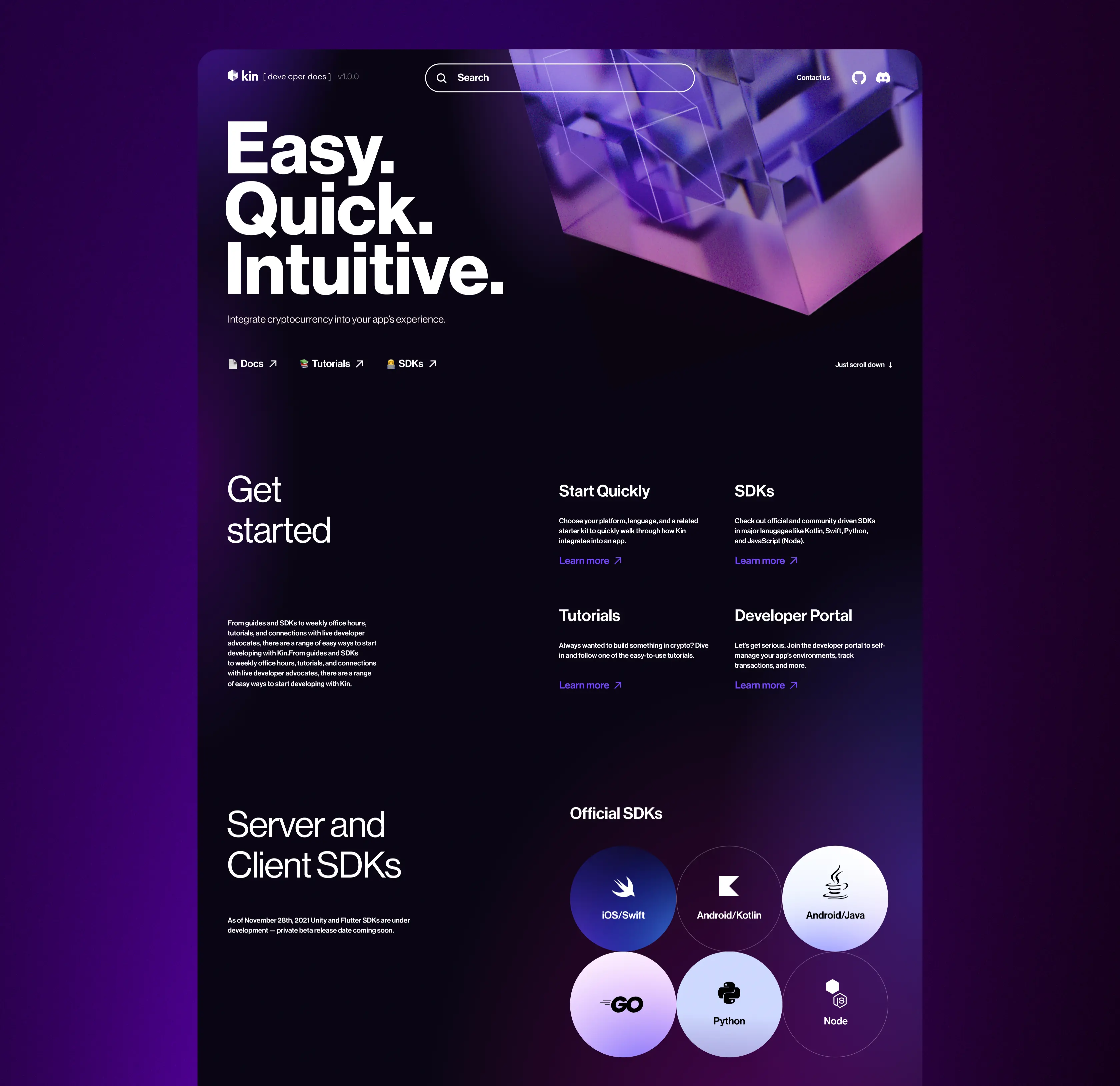 Kin cross-platform responsive design