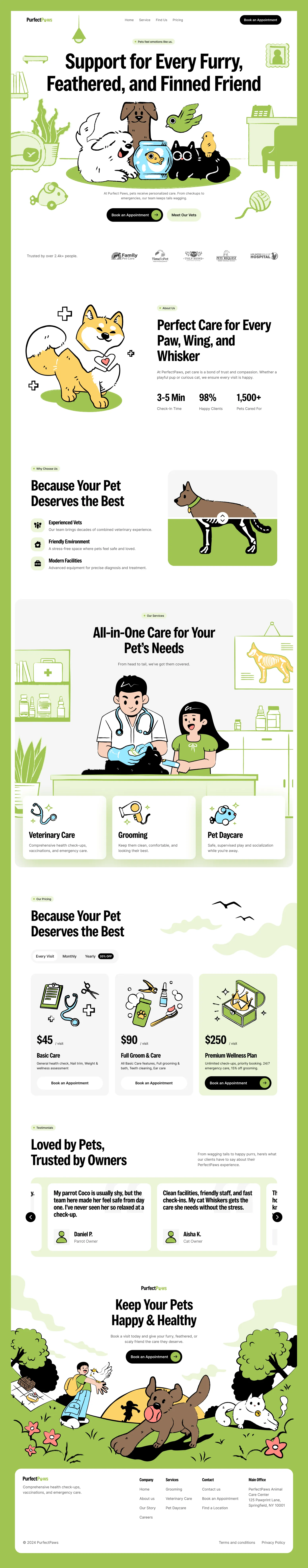PurfectPaw website full page preview